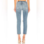 Mother Denim The Dazzler XYZ Double Fray Straight Jeans Helter Skelter Size 27 Blue Photo 3