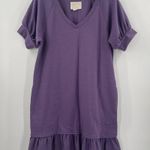 EVY’S TREE Dress Medium Mikela Grape Drop Waist Ruffle Casual Stretchy Pockets Photo 12
