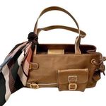Maxx New York Tan & Copper Purse Zippers Y2K Style Hand Bag Gold Buckle Details! Photo 0