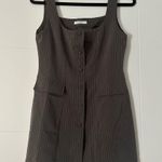 Peppermayo  Charcoal Pinstripe Mini Dress Photo 0