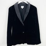 Cami NYC  The Emmie Black Velvet Blazer Silk Blend Button Front Size Large L Photo 1
