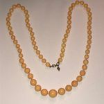 Sarah Coventry Vintage Light Peach Color Beaded Boho Necklace Photo 1