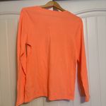 Sivvan Underscrubs Long Sleeve T Shirt Large Coral Orange Polyester Blend Crew Photo 2