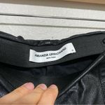 Amanda Uprichard Black Faux Leather Split Hem Pants Photo 8