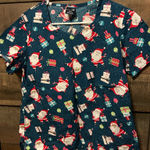 Christmas scrub top Blue Photo 0