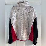 Reiss ‎ JAN COLOUR BLOCK CABLE KNIT ROLL-NECK JUMPER XS Photo 6