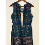 Belle Badgley Mischka Badgley Mischka Belle by Deanndra Emerald Green Navy Blue Dress Lace A-line US 6 Photo 8