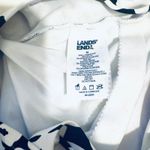 Lands' End  Womens Swimsuit One Piece Size 12 Black White Floral Ruffle Photo 2