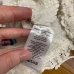 Urban Outfitters White Eyelet Ruffle Tie Strap Cropped Smocked Tank Top Medium Photo 5