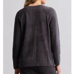 Barefoot Dreams EUC  CozyChic Lite Rib Blocked Pullover Sweater, Carbon, Sz XS Photo 1