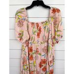 FOR THE REPUBLIC Womens Size XL Pink Floral Maxi Dress Smocked Off The Shoulder Photo 6