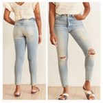 Mother Superior Sz 25 The Super Stunner Ankle Distressed Jeans Say Amen Again Blue Photo 1