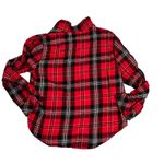 Victoria's Secret Womens Flannel Plaid Pajama Set Red Shimmer Large Photo 6