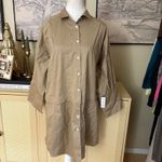 VETTA The Convertible Shirt Dress In Khaki Size Large NWT Photo 3