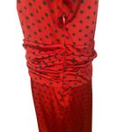 Lindy Bop Red Black Polka Dot Ruched Fit & Flare Dress Bow Shoulder Size US 20 Photo 3