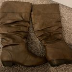 Kohls High Brown Faux Leather Boots Size 7 Photo 3