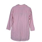 J.Crew Long Sleeve V-Neck Slub Oversized Popover Hi Low Tunic Dress S Pink #3710 Photo 3