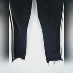 Mother Inside crop step fray guilty racer black with white stripe jeans sz 29 Photo 8