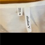 Studio Y Crochet White Top Size M Photo 5