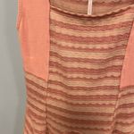 Free People ! Pink and tan/beige striped thick strap tank top size XS! Photo 3