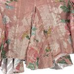 Free People  XL Ethereal Dainty Cottage Bordeaux Floral Ruffle Maxi Skirt Photo 13