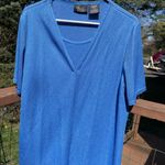 Lee Women Vintage Katie  
Short Sleeve Blue Double Layer Blouse Shirt Photo 4