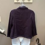 Dialogue Womens  Jacket Blazer Purple/Plum Three Pockets Wool/Acrylic Blend 90s Photo 1