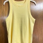 Old Navy Pastel Yellow Ribbed Tank Top Photo 0