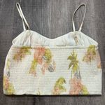 American Eagle  Smocked Floral Tropical Tank Top Photo 3