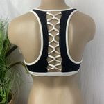 l*space L* Black & White Bikini Bathing Suit Top M Photo 2