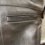 B Makowsky  Westbourne Pebbled Leather Convertible Crossbody Bag Metallic Pewter Photo 6