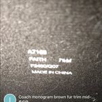 Coach  monogram fur trim mid calf boots. Photo 5