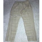 Free People Beige Striped Pants With Drawstring Size S Photo 4