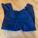 Navy Blue Tapered Track Pants for Athletic Wear Size M Photo 3