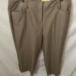Dress Barn : Tan Khaki Cropped Pants- with buttons on side of pants- slim leg- 16 Photo 13