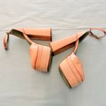 EGO  | Happer Close Toe Statement Platform Block Heel Nude Peach Satin US 6 UK‎ 4 Photo 1