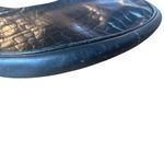 Maurizio Taiuti Leather Handbag Shoulder Bag Black Embossed Croc Half Moon Hobo Photo 1