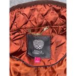 Vince Camuto  Diamond Quilted Full Zip Jacket Rust Orange Size Large Photo 2