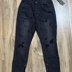 One Teaspoon NWT High Waist Freebird Zipper Hem Skinny Jean Black Oak Size 27 Photo 2