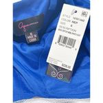 AQUA Bustier Crop Top Pleated Skirt Cutout Mini Dress Marble Print Blue White 6 Photo 1