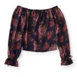 American Eagle Outfitters Embroidered Top & Aeropostale Off Shoulder Bundle Sz S Photo 3