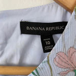 Banana Republic blue floral short dress with puff sleeves, size 10P Photo 1