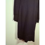 Ralph Lauren Lauren  Mock Neck Quarter Zip Long Sweater Dress Black Size PS Photo 3