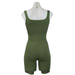 Aritzia  Babaton Womens Olive Green Sleeveless Square Neck Jumpsuit Romper Sz S Photo 2