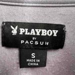 PacSun Playboy Sweatshirt Purple Fleece Quarter Zip Pullover Womens Small Photo 3