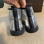 Gucci Authentic  California metallic silver leather studded high top sneakers Photo 3