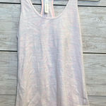 Lululemon  size 10 cool Razorback Stripe light pink and grey Tank Top Photo 0