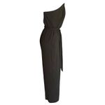 H&M V Neck High Tie Waist Wide Leg Black Jumpsuit XL 70s Disco Cocktail Hour Y2K Photo 3