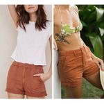 Bella Dahl Women’s Rust Utility Shorts Size 26 - NWT Rolled Hem Cargo Photo 1