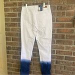 Crown & Ivy  White Denim Ombre High-Rise Jeans Photo 3